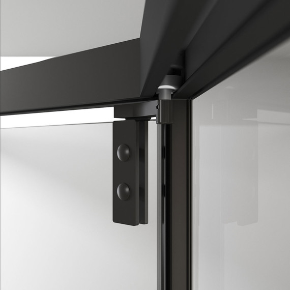 Душевое ограждение Vincea Show 100x100 см VSP1-4SH100CLB (стекло 8 мм), черный/прозрачное фото 3