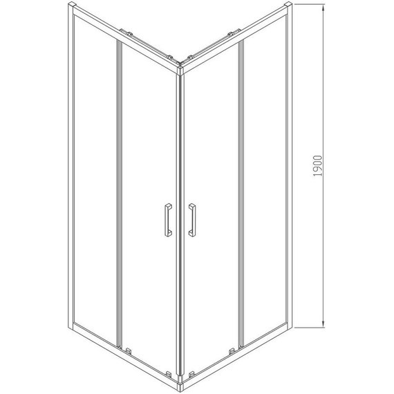 Душевое ограждение Vincea Alpha 90x90 см VSS-3AL900CLB, черный/прозрачное фото 2