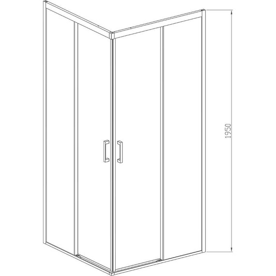 Душевое ограждение Vincea Soft 90x90 см VSS-3SO900CLB, черный/прозрачное фото 2