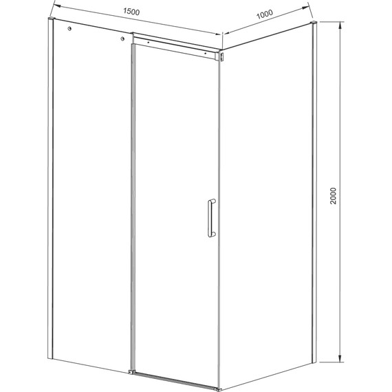 Душевое ограждение Vincea Dice 150x100 см VSR-4D1015CL (стекло 8 мм), хром/прозрачное - 3 Душевое ограждение Vincea Dice 150x100 см VSR-4D1015CL (стекло 8 мм), хром/прозрачное фото 3