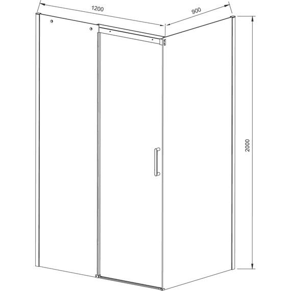 Душевое ограждение Vincea Dice 120x90 см VSR-4D9012CL (стекло 8 мм), хром/прозрачное фото 3