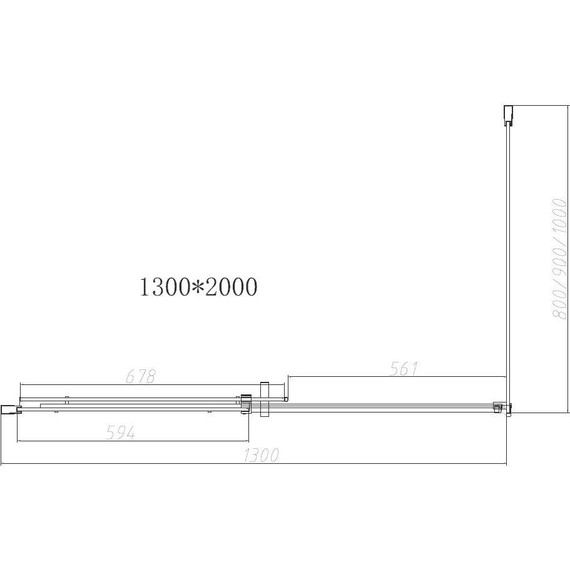 Душевое ограждение Vincea Dice 130x90 см VSR-4D9013CLB (стекло 8 мм), черный/прозрачное фото 4