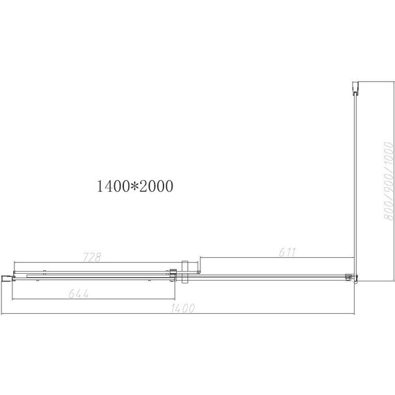 Душевое ограждение Vincea Dice 140x90 см VSR-4D9014CL (стекло 8 мм), хром/прозрачное фото 4