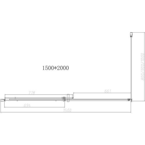 Душевое ограждение Vincea Dice 150x90 см VSR-4D9015CL (стекло 8 мм), хром/прозрачное фото 4
