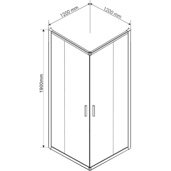 Душевое ограждение Vincea Garda 120x120 см VSS-1G1212CGB, черный/тонированное фото 3