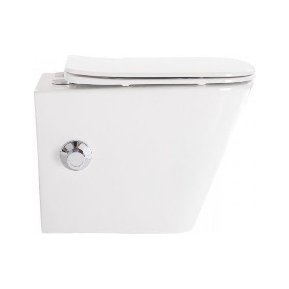 Унитаз-биде подвесной безободковый BelBagno Due BB3103CHR-BS/SC с крышкой микролифт - 3 Унитаз-биде подвесной безободковый BelBagno Due BB3103CHR-BS/SC с крышкой микролифт фото 3