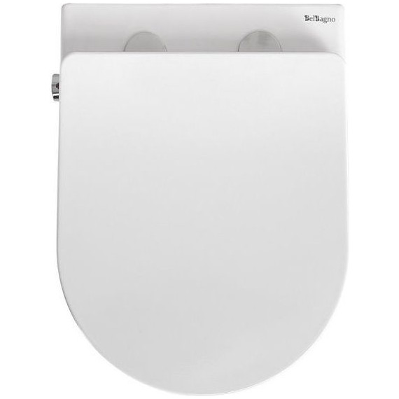 Унитаз-биде подвесной безободковый BelBagno Uno BB3105CHR-BS/SC с крышкой микролифт - 4 Унитаз-биде подвесной безободковый BelBagno Uno BB3105CHR-BS/SC с крышкой микролифт фото 4