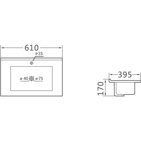 Тумба подвесная с раковиной Vincea Mia Slim 60 см VMC-2MC600S1GW, белый глянец фото 4