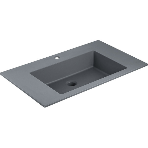 Тумба подвесная с раковиной-столешницей Vincea Chiara 2D 80 см VMC-2C2800NO (раковина VCB-13800G), натуральный дуб фото 2