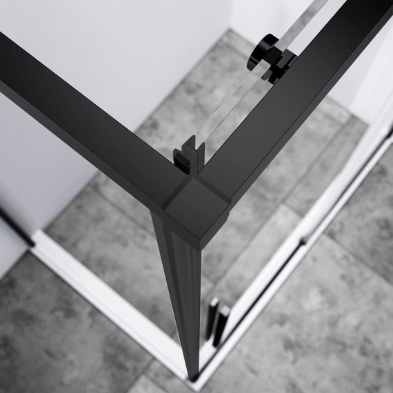 Душевое ограждение Vincea Slim-N 130х80 см VSR-4SN8013CLB, черный/прозрачное фото 2