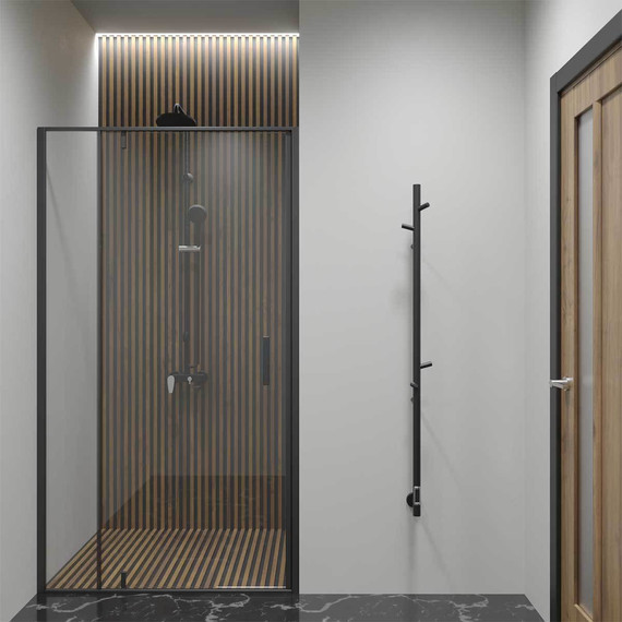 Полотенцесушитель электрический Vincea 1370 мм VTD-1DBE, черный матовый фото 2