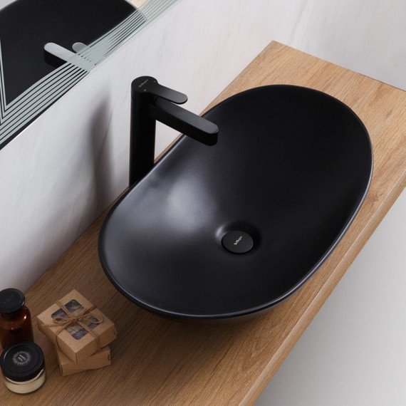 Раковина-чаша BelBagno 60 см BB1404-H301, черный матовый - 4 Раковина-чаша BelBagno 60 см BB1404-H301, черный матовый фото 4