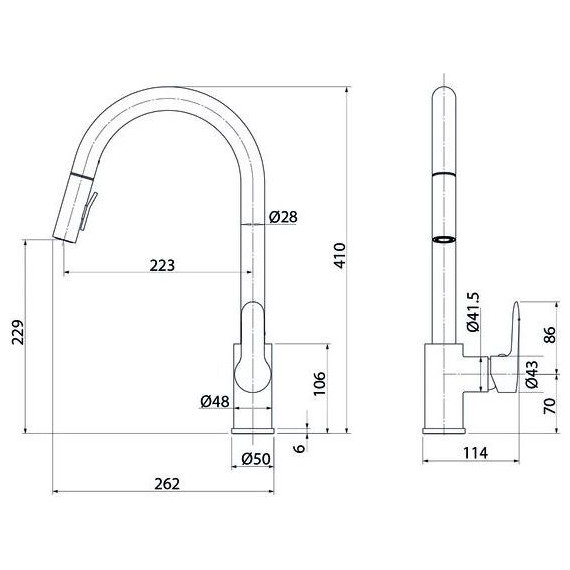 Смеситель для кухни Iddis Cuba CUBSTP0i05, сталь - 7 Смеситель для кухни Iddis Cuba CUBSTP0i05, сталь фото 7