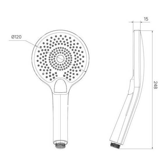 Ручной душ Iddis Optima Home OPH12BPi18, черный матовый фото 5