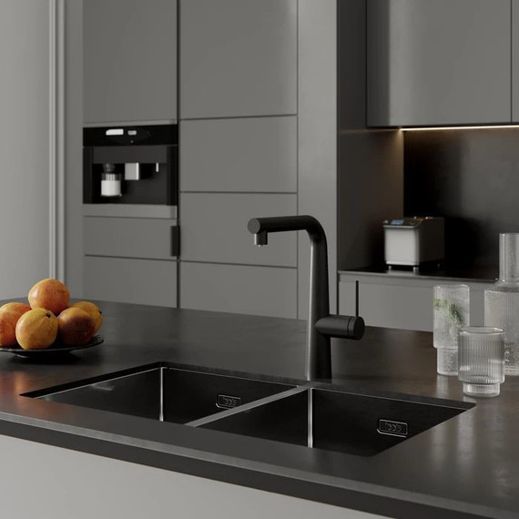 Смеситель для кухни Iddis Pure PURBLPFi05, черный матовый - 2 Смеситель для кухни Iddis Pure PURBLPFi05, черный матовый фото 2
