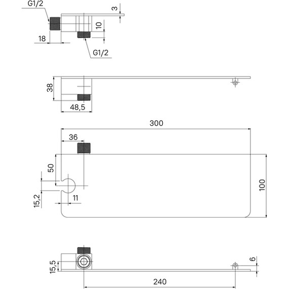 Шланговое подсоединение с держателем и полкой Iddis Slide SLIAC00i62 - 4 Шланговое подсоединение с держателем и полкой Iddis Slide SLIAC00i62 фото 4