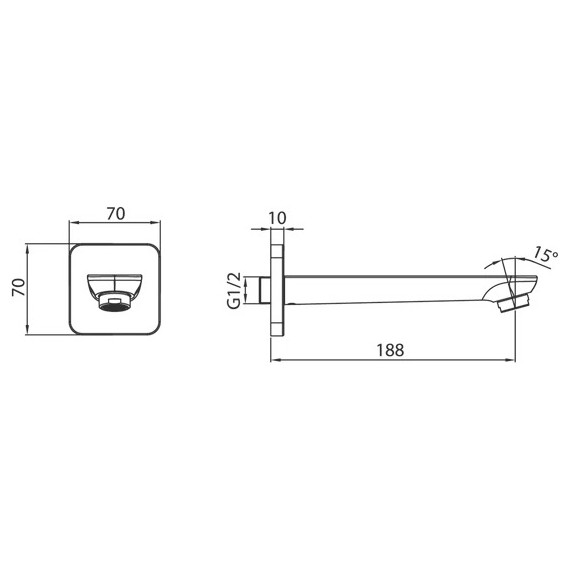 Излив для ванны Iddis Slide SLISB00i63 - 3 Излив для ванны Iddis Slide SLISB00i63 фото 3