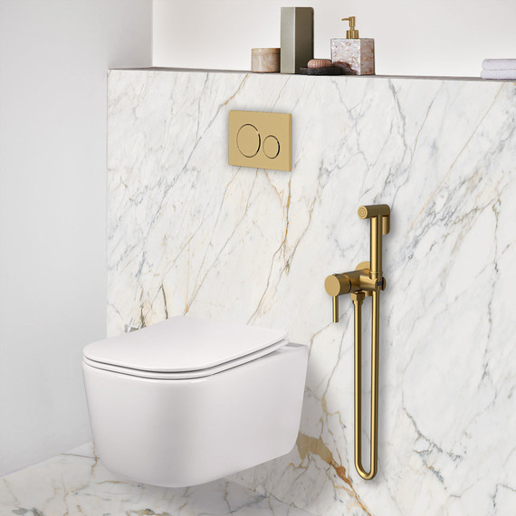 Набор для гигиенического душа Vincea VHFW-101BG, брашированное золото - 2 Набор для гигиенического душа Vincea VHFW-101BG, брашированное золото фото 2