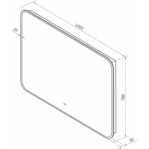 Зеркало Art&Max Siena 120 см AM-Sie-1200-700-DS-F, чёрный фото 7