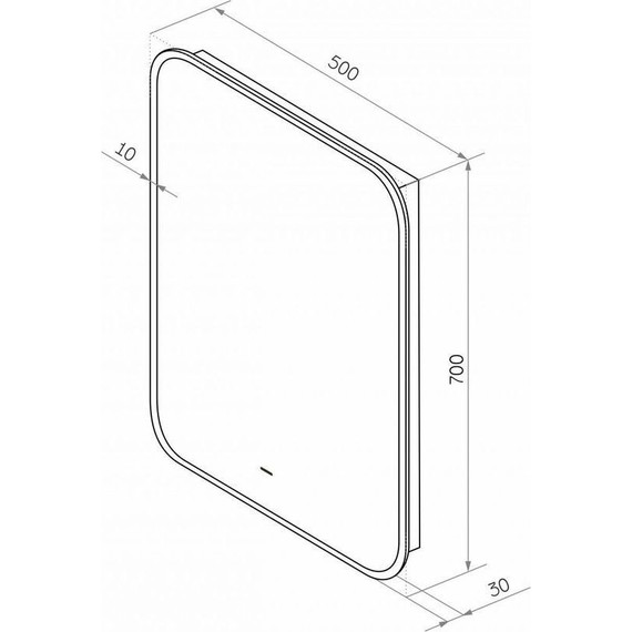 Зеркало Art&Max Siena 50 см AM-Sie-500-700-DS-F, чёрный фото 9