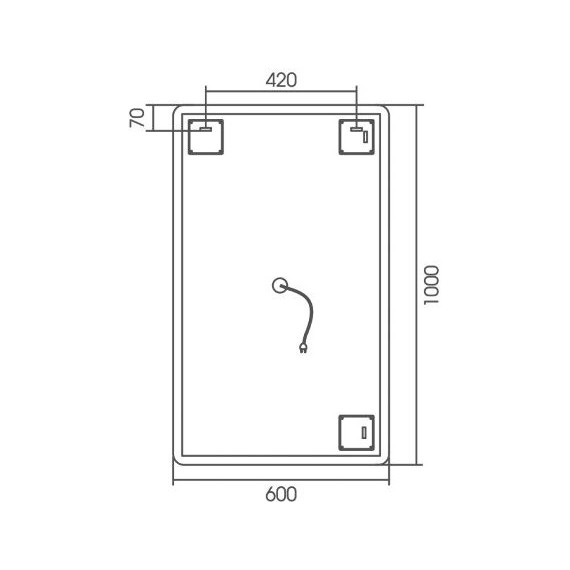 Зеркало Art&Max Siena S 60 см AM-SieS-600-1000-DS-F-Gold, античное золото фото 6