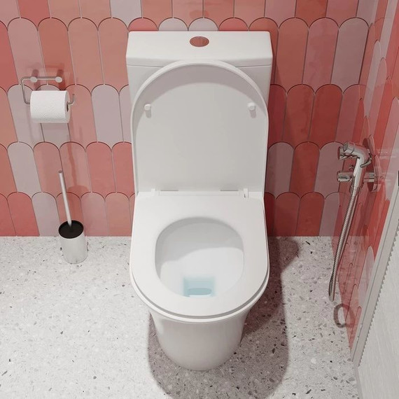 Унитаз-компакт безободковый Iddis Stone STNRDSEi24 с крышкой микролифт фото 5