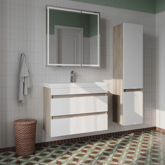 Пенал подвесной Iddis Zodiac 35 см ZOD35A0i97, ясень-шимо/белый матовый фото 5