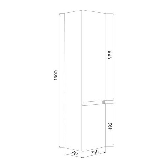 Пенал подвесной Iddis Zodiac 35 см ZOD35A0i97, ясень-шимо/белый матовый фото 8