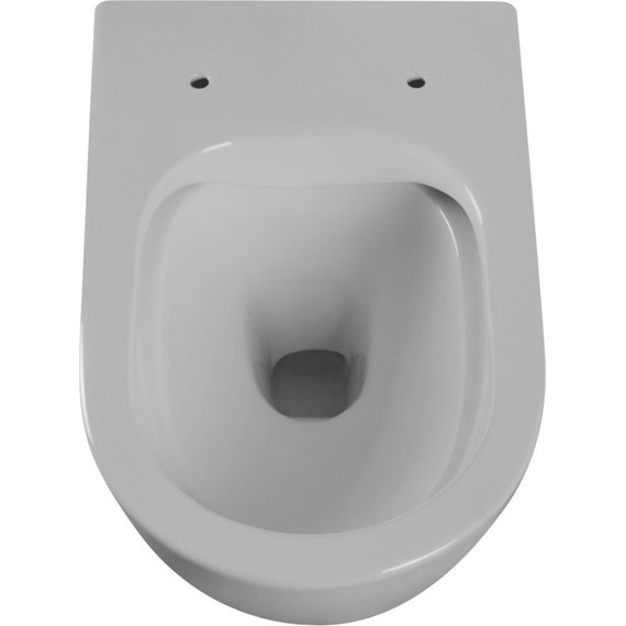 Унитаз подвесной безободковый Abber Bequem AC1103MG с крышкой микролифт, серый матовый, Цвет производителя: серый фото 5