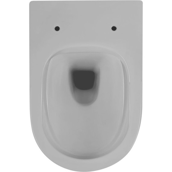 Унитаз подвесной безободковый Abber Bequem AC1103MG с крышкой микролифт, серый матовый, Цвет производителя: серый фото 6
