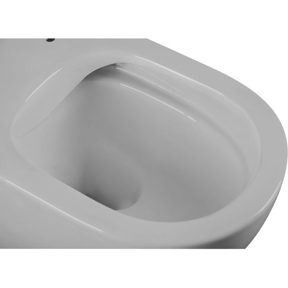 Унитаз подвесной безободковый Abber Bequem AC1103MG с крышкой микролифт, серый матовый, Цвет производителя: серый фото 7