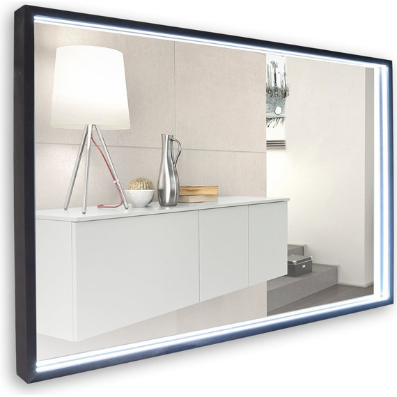 Зеркало Art&Max Aversa 120 см AM-Ave-1200-700-DS-F, чёрный фото 2