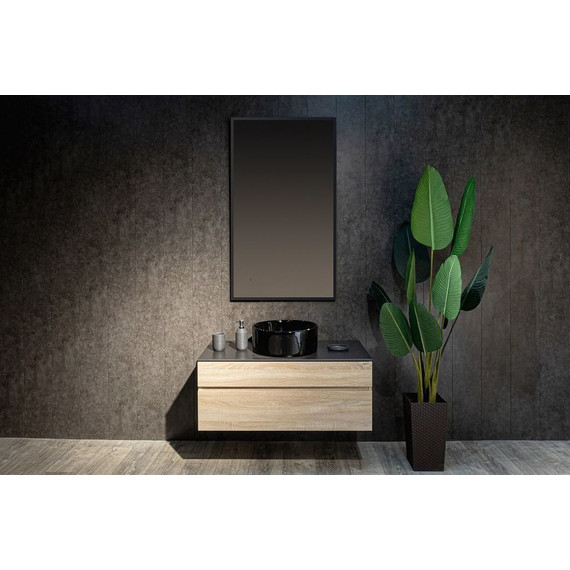 Зеркало Art&Max Aversa 70 см AM-Ave-700-1200-DS-F, чёрный фото 2