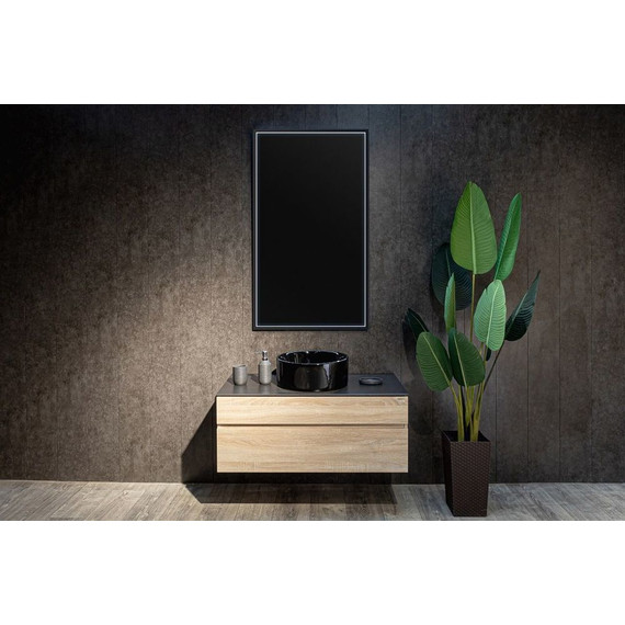 Зеркало Art&Max Aversa 70 см AM-Ave-700-1200-DS-F, чёрный фото 3