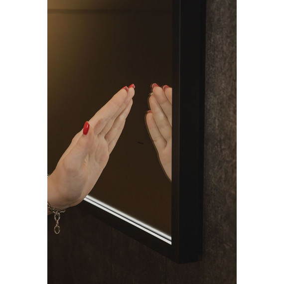 Зеркало Art&Max Aversa 70 см AM-Ave-700-1200-DS-F, чёрный фото 5