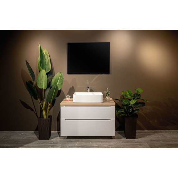 Зеркало Art&Max Aversa 90 см AM-Ave-900-650-DS-F, чёрный фото 3