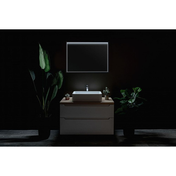 Зеркало Art&Max Aversa 90 см AM-Ave-900-650-DS-F, чёрный фото 4