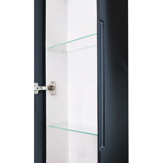 Зеркало-шкаф Art&Max Lecce 36 см AM-Lec-360-1560-1D-DS-F-Nero, Nero matt фото 7