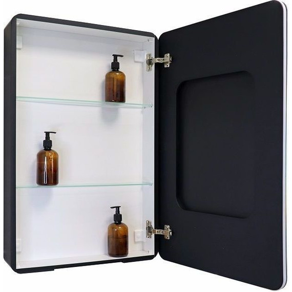 Зеркало-шкаф Art&Max Lecce 57 см AM-Lec-560-850-1D-R-DS-F-Nero R, Nero matt фото 4