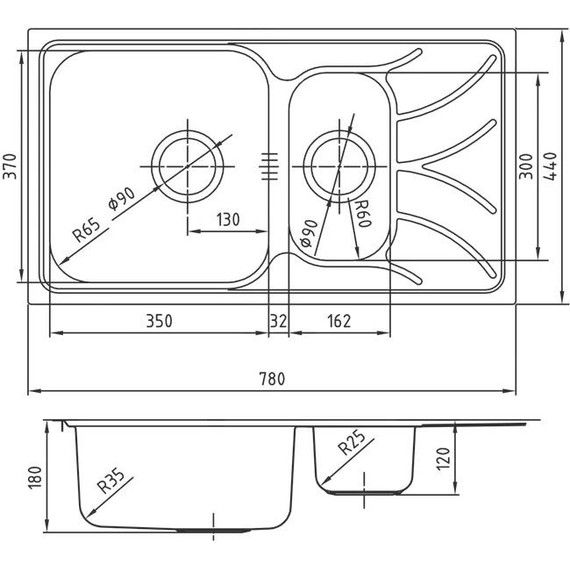 Кухонная мойка Iddis Arro ARR78S1i77, сатин фото 4