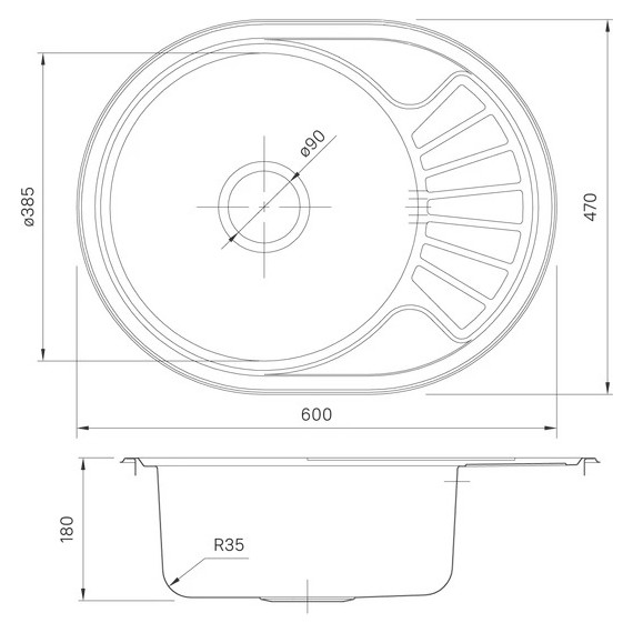 Кухонная мойка Iddis Suno SUN60PDi77, сталь фото 4