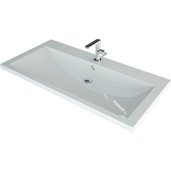 Тумба подвесная с раковиной Art&Max Family-M-1000-2C-SO-HG 100 см, дуб харбор золотой - 2 Тумба подвесная с раковиной Art&Max Family-M-1000-2C-SO-HG 100 см, дуб харбор золотой фото 2