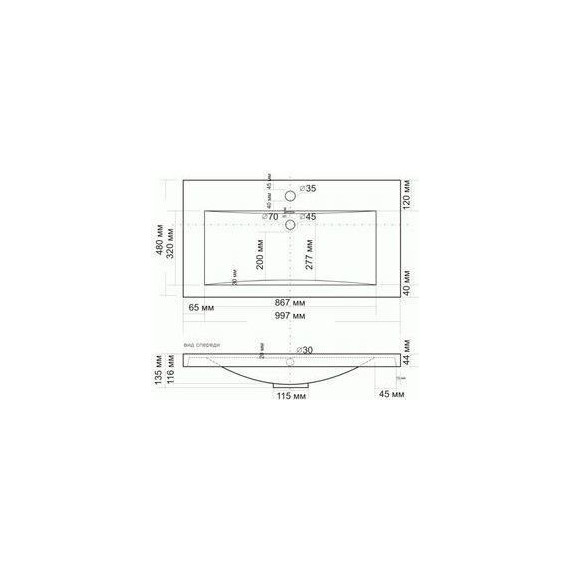 Тумба подвесная с раковиной Art&Max Family-M-1000-2C-SO-HG 100 см, дуб харбор золотой - 5 Тумба подвесная с раковиной Art&Max Family-M-1000-2C-SO-HG 100 см, дуб харбор золотой фото 5