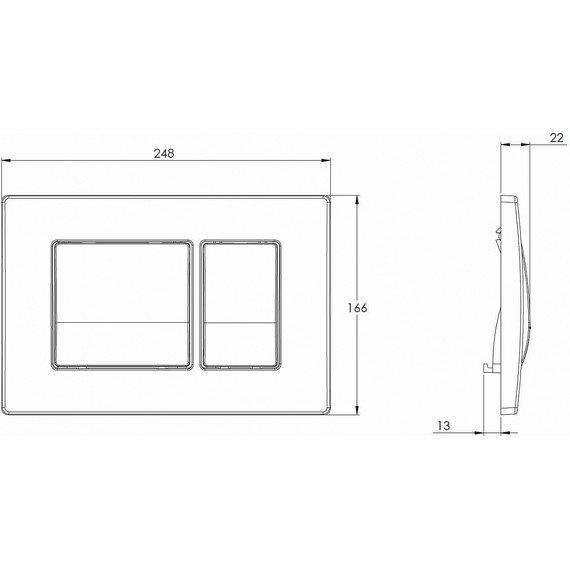 Кнопка смыва Azario AZ-8200-0030, хром матовый фото 3