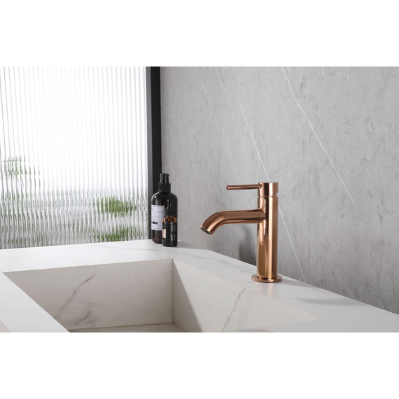 Смеситель для раковины Abber Wasser Kreis AF8110RG, розовое золото, Цвет производителя: золото фото 2