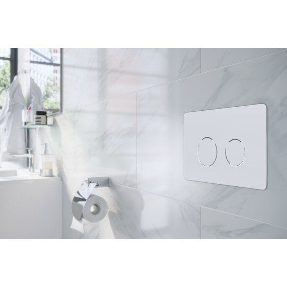 Кнопка смыва Azario AZ-8200-0085/AZ-P57-0130, белый фото 2