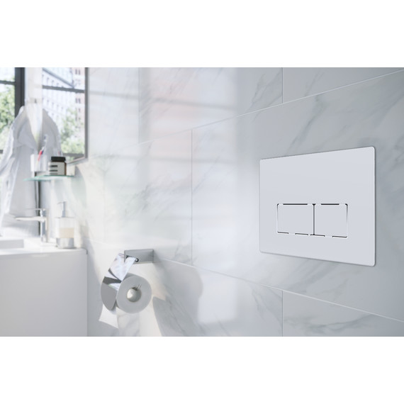 Кнопка смыва Azario AZ-8200-0090/AZ-P58-0130, белый фото 2