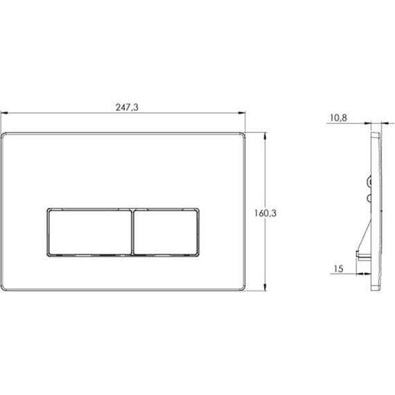 Кнопка смыва Azario AZ-8200-0090/AZ-P58-0130, белый фото 3