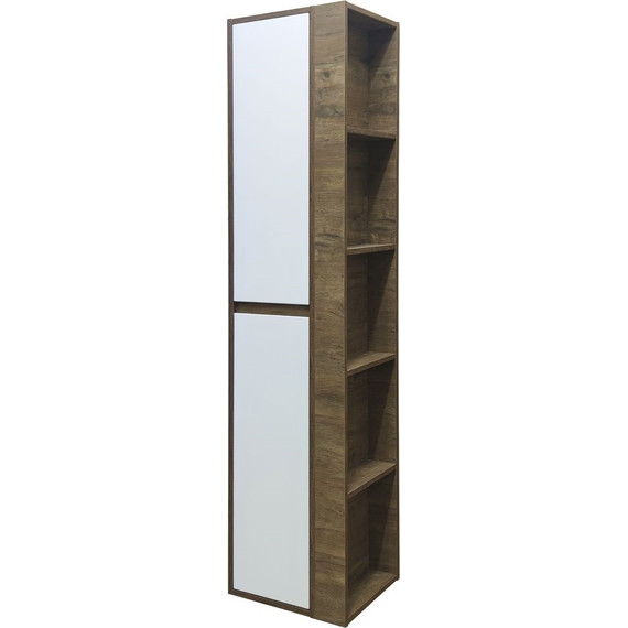 Пенал подвесной Эстет Monaco Wood 40 см L ФР-00010687, белый/тёмное дерево - 3 Пенал подвесной Эстет Monaco Wood 40 см L ФР-00010687, белый/тёмное дерево фото 3