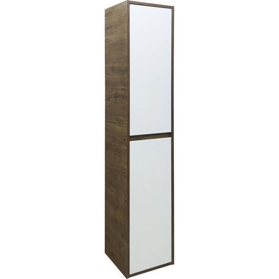 Пенал подвесной Эстет Monaco Wood 35 см R ФР-00010689, белый/тёмное дерево - 2 Пенал подвесной Эстет Monaco Wood 35 см R ФР-00010689, белый/тёмное дерево фото 2